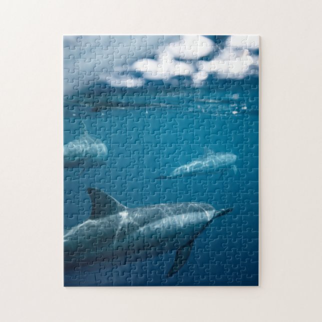 Mother and Baby Animal Dolphin Photography Animal Jigsaw Puzzle (Vertical)
