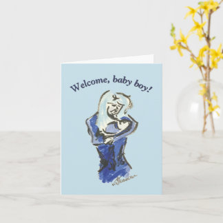 Mother and Baby "Baby Boy" Card
