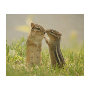 Mother And Baby Chipmunk Wood Wall Decor