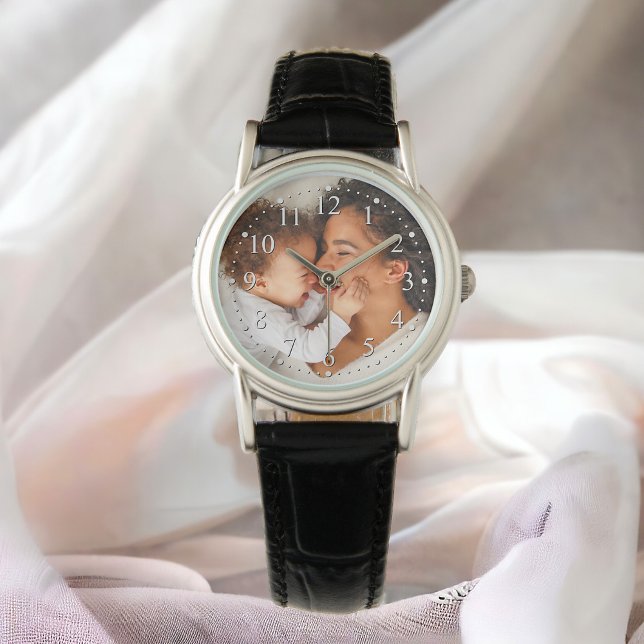 Mother and Baby Custom Photo Mother's Day Watch (Personalize with your photo for a custom one-of-a-kind gift!)