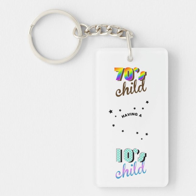 Mother and Baby Decades 1970s / 2010s Keychain (Front)