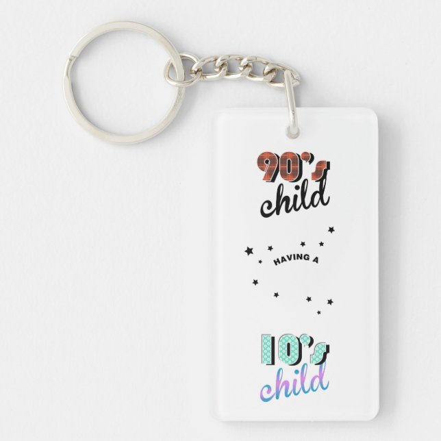 Mother and Baby Decades 1990s / 2010s Keychain (Front)