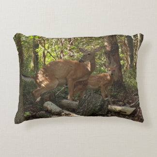 Mother and Baby Deer at Shenandoah National Park Accent Pillow