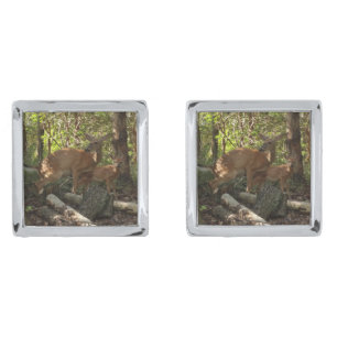 Mother and Baby Deer at Shenandoah National Park Cufflinks