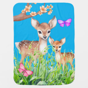 Mother and Baby Deer Blanket
