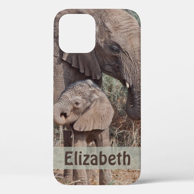 Mother and Baby Elephant Case-Mate iPhone Case (Back)