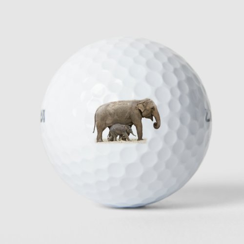 Mother and Baby Elephant Golf Balls