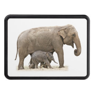 Mother and Baby Elephant Hitch Cover