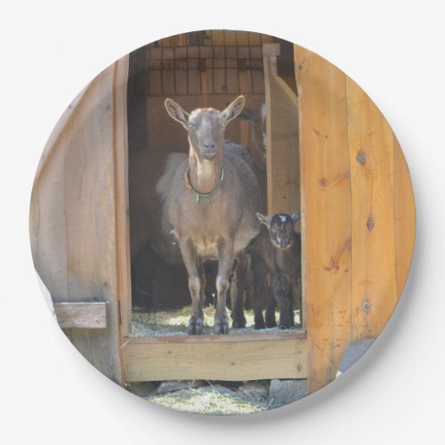 Mother And Baby Goat Plate