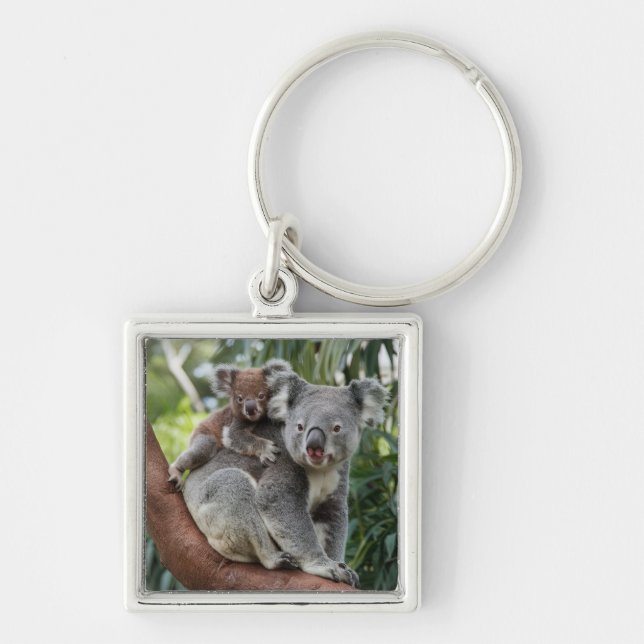 Mother and Baby Koala Bear Keychain (Front)
