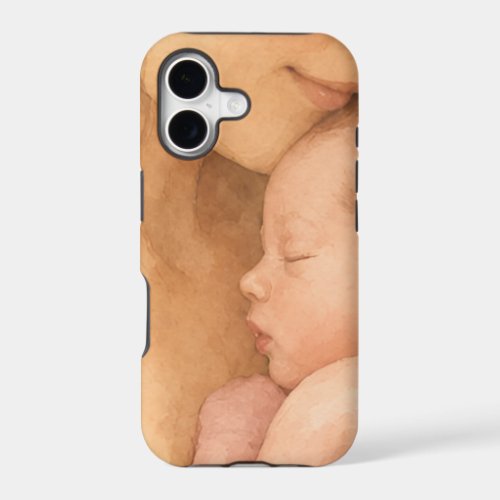 Mother and Baby Love Cozy Family Heartwarming Mini iPhone 17 Case
