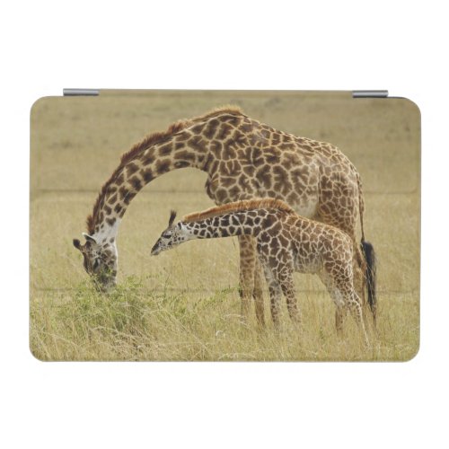 Mother and baby Masai Giraffe Giraffa iPad Mini Cover