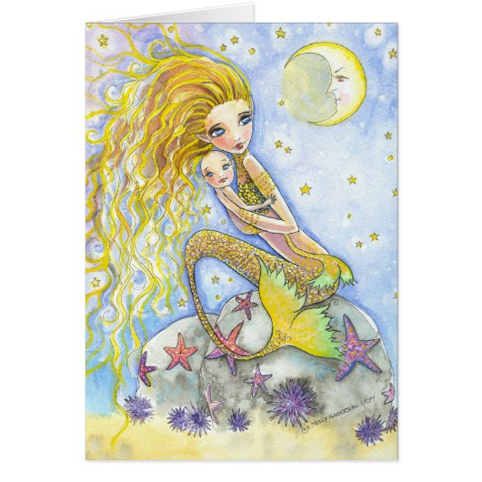 Mother and Baby Mermaid Card by Molly Harrison (Front)