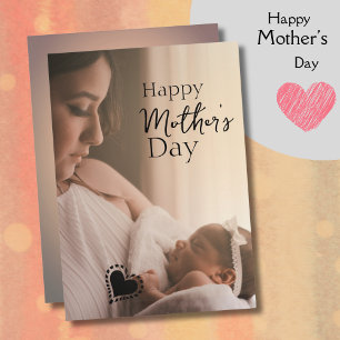 Mother and Baby Mother's Day Photo Card
