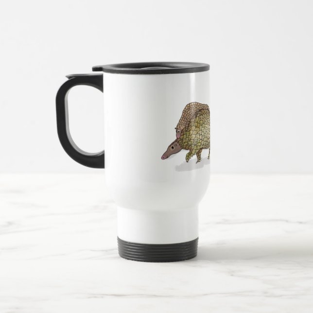 Mother and baby pangolin travel mug (Left)
