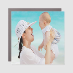 Mother and baby photo car magnet