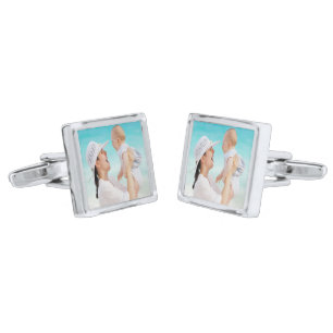 Mother and baby photo cufflinks