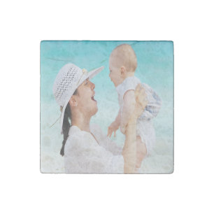 Mother and baby photo stone magnet