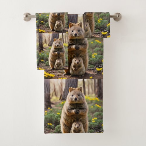 Mother And Baby Quokka Bath Towels Set