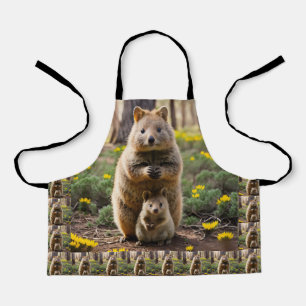 Mother And Baby Quokka, Kids Full Print Apron