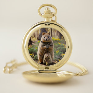 Mother And Baby Quokka, Pocket Watch