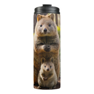 Mother And Baby Quokka, Thermal Tumbler