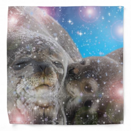 Mother and baby seal bandana