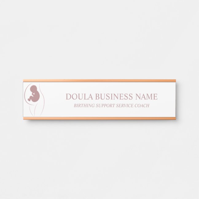 Mother and Baby Silhouette Branding Door Sign