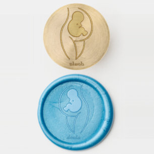 Mother and Baby Silhouette Doula Wax Seal Stamp
