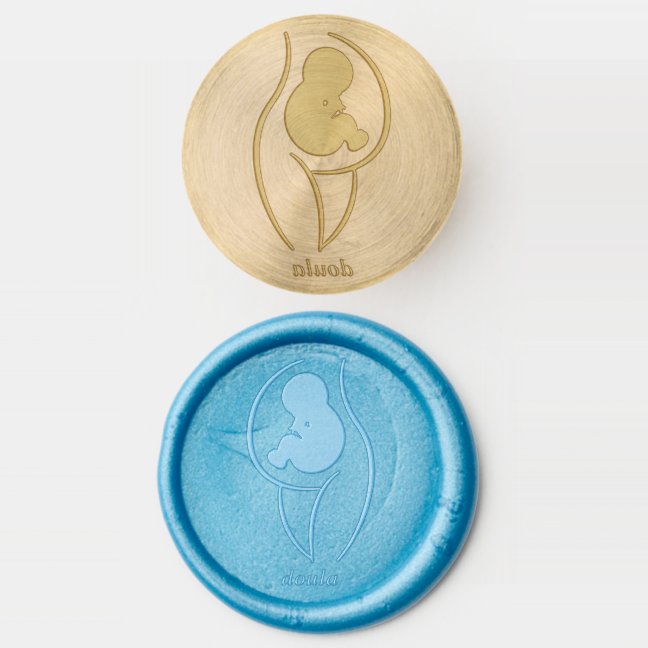 Mother and Baby Silhouette Doula Wax Seal Stamp