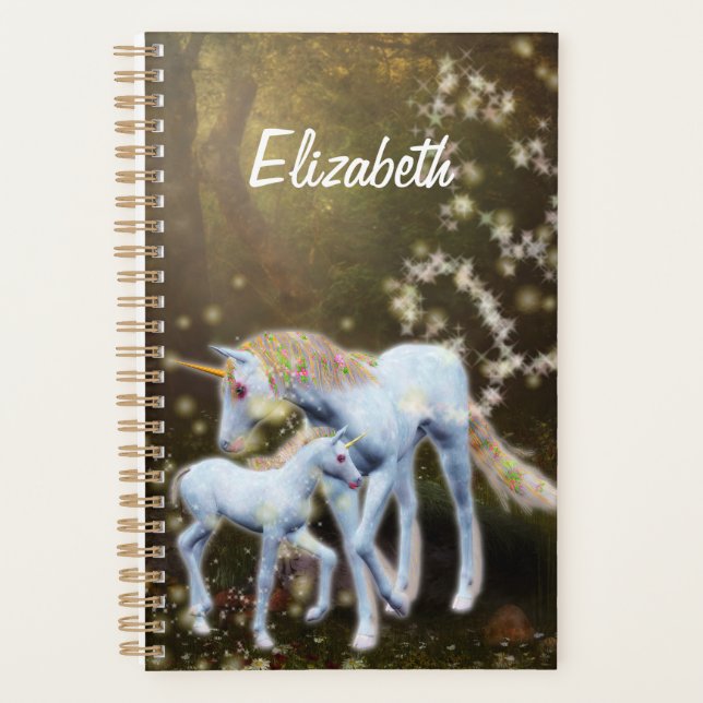 Mother and Baby Unicorn Planner (Front)