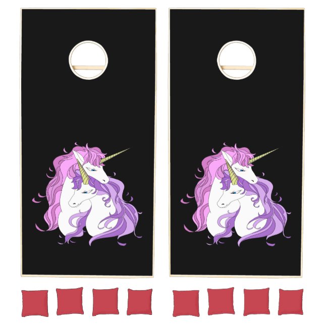 Mother And Baby Unicorns Cornhole Set (Set)