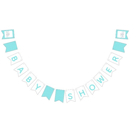 Mother And Baby White Bear Baby Shower Bunting Flags