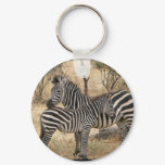 Mother and Baby Zebra  Keychain