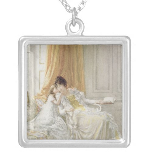 Mother and Child 1864 Silver Plated Necklace