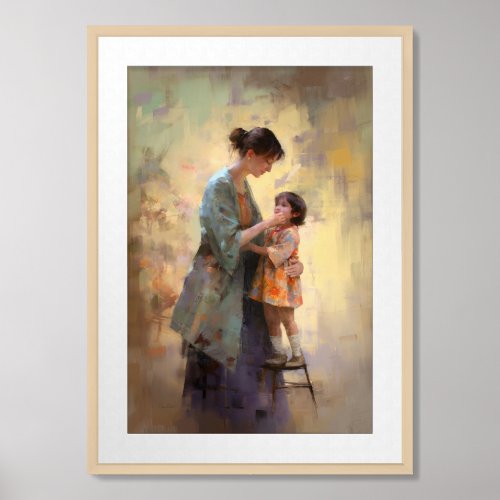 Mother and Child 1 Captivating Mother_Child Art Framed Art