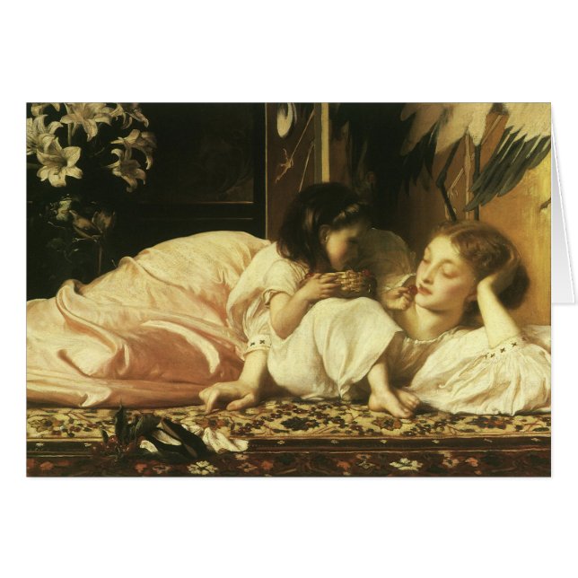 Mother and Child (aka Cherries) by Lord Leighton (Front Horizontal)