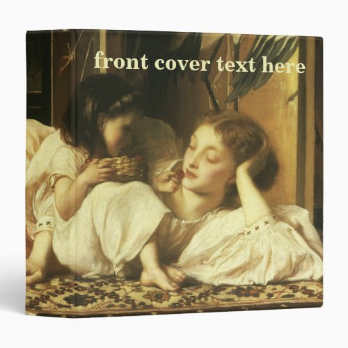 Mother and Child aka Cherries by Lord Leighton 3 Ring Binder