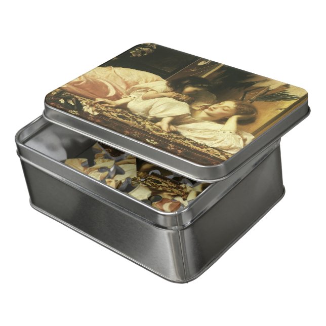 Mother and Child (aka Cherries) by Lord Leighton Jigsaw Puzzle (Lid Open)