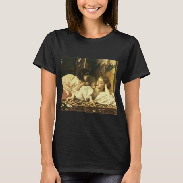 Mother and Child (aka Cherries) by Lord Leighton T-Shirt (Front)