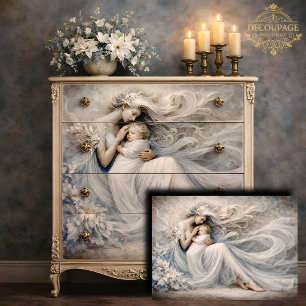 Mother and Child Angelic Decoupage Tissue Paper
