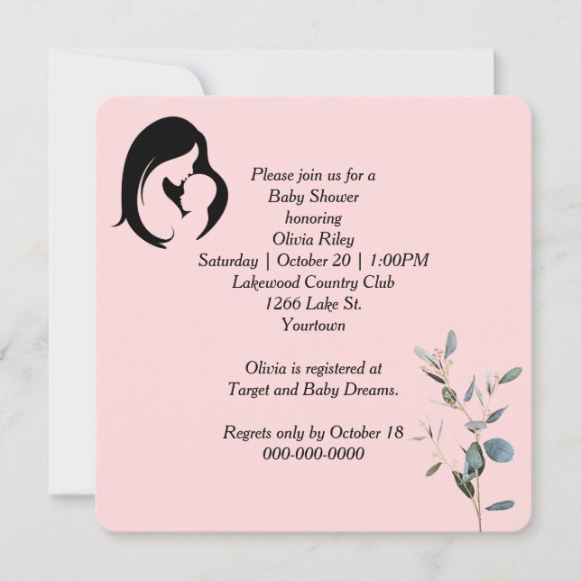 Mother and Child Baby Shower Invitation (Front)