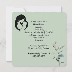 Mother and Child Baby Shower Invitation