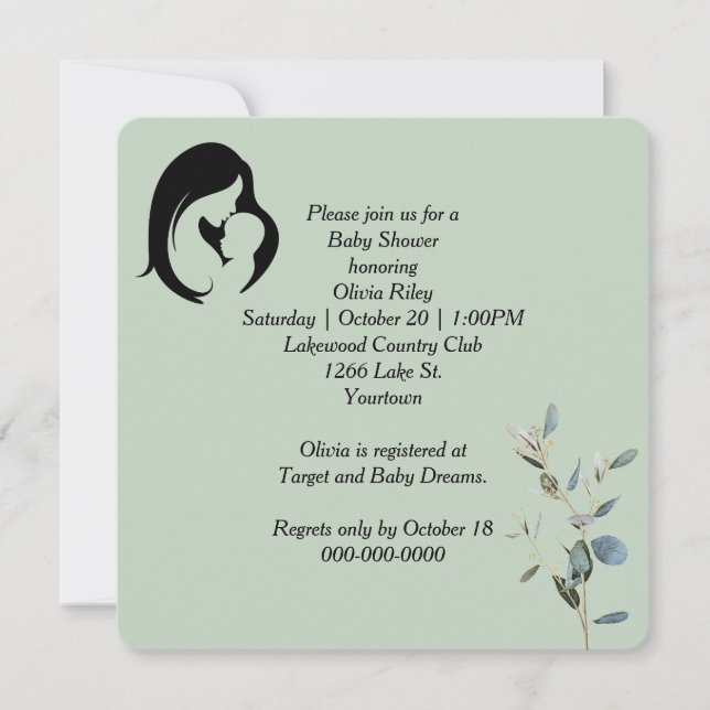 Mother and Child Baby Shower Invitation (Front)