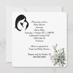Mother and Child Baby Shower Invitation