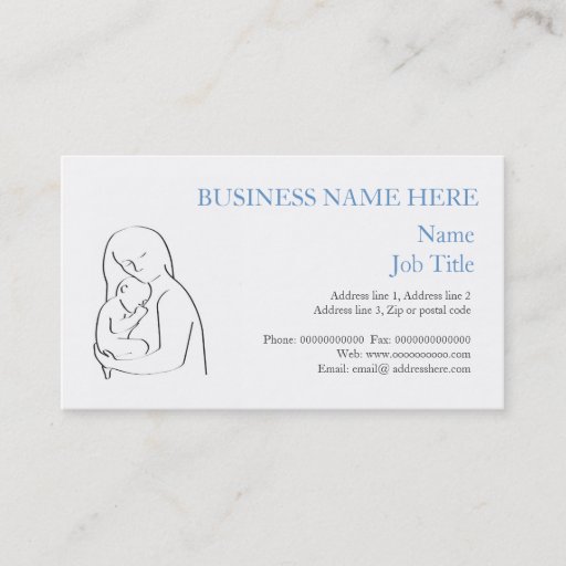 Customizable Mother and child business card
