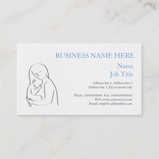Mother and child business card (Front)