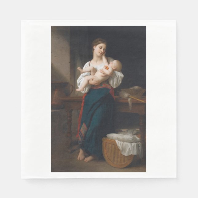 Mother and Child (by Bouguereau) Napkins (Front)