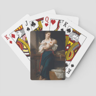Mother and Child (by Bouguereau) Poker Cards