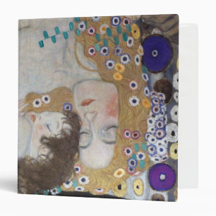 Mother and Child by Gustav Klimt 3 Ring Binder